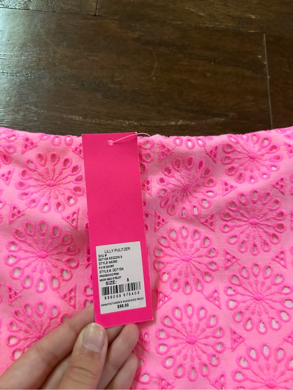 Lilly Pulitzer FAYE SKORT IN PROSECCO PINK NEON size 8 NWT - Picture 6 of 8